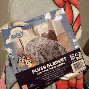 Bluey Plush Blanket - Light Blue Plush Bedding by Bluey
